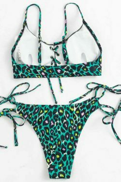 Y2K Aesthetic Leopard Print Swimsuit - Sexy Beach Bikini for Women