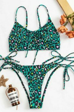 Y2K Aesthetic Leopard Print Swimsuit - Sexy Beach Bikini for Women