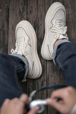 Y2K Aesthetic Linen Sneakers - Retro Style for Women's Fashion