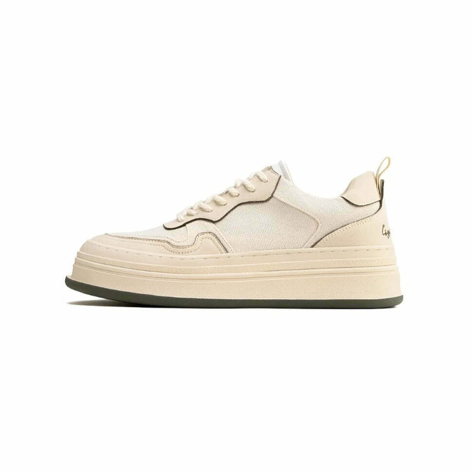 Y2K Aesthetic Linen Sneakers - Retro Style for Women's Fashion