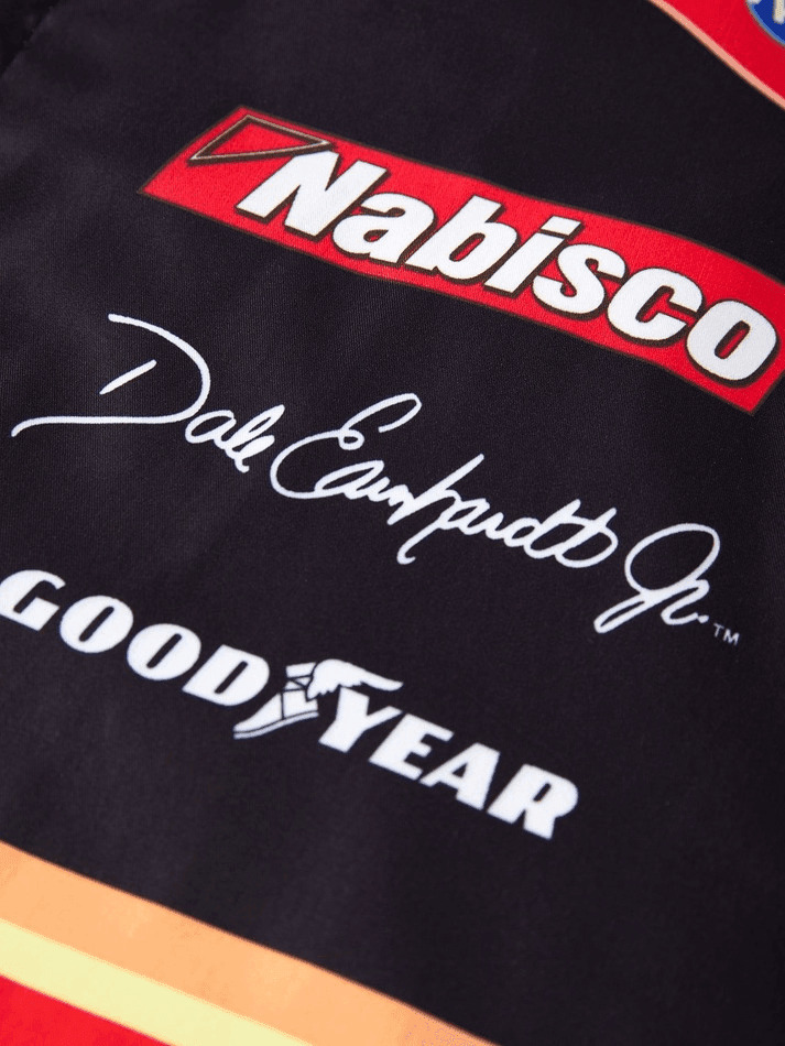 Y2K Aesthetic Logo Graphic Oversized Varsity Jacket for Women - Coquette & Grunge Style Fashion