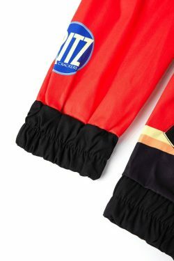 Y2K Aesthetic Logo Graphic Oversized Varsity Jacket for Women - Coquette & Grunge Style Fashion