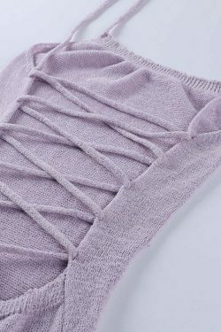 Y2K Aesthetic Lola Backless Bodycon Dress - Coquette Style Grunge Fashion Women's Clothing