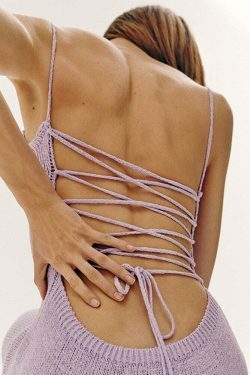 Y2K Aesthetic Lola Backless Bodycon Dress - Coquette Style Grunge Fashion Women's Clothing