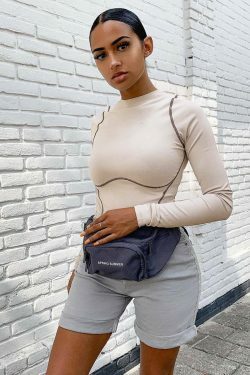 Y2K Aesthetic Long-Sleeved Bodysuit: Coquette Grunge with Pastel Goth & Old Money Vibes