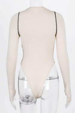 Y2K Aesthetic Long-Sleeved Bodysuit: Coquette Grunge with Pastel Goth & Old Money Vibes