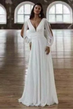 Y2K Aesthetic Long Sleeve V-neck Light Elegant Dress for Women - Coquette Style Grunge Fashion