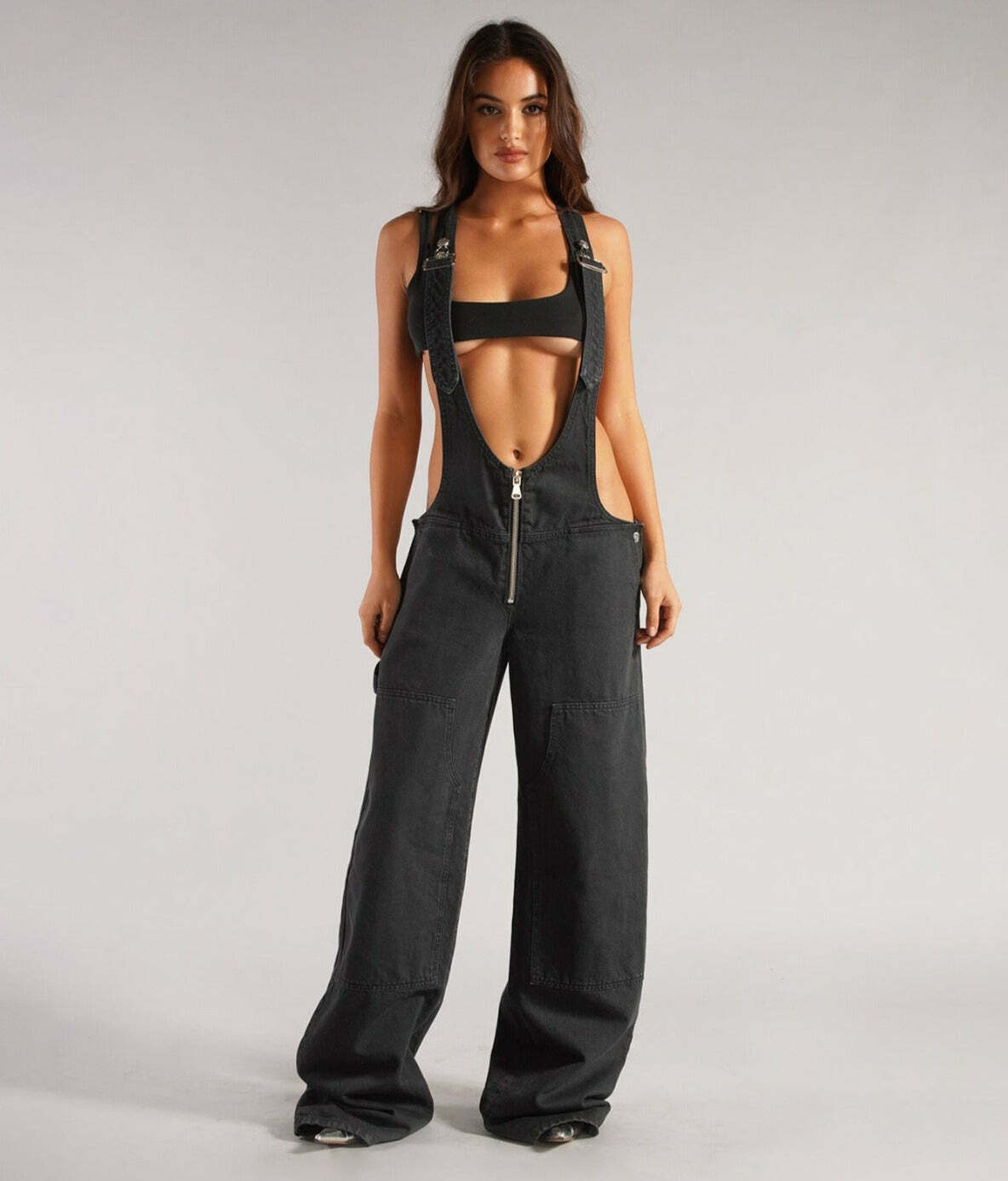 Y2K Aesthetic Loose Casual Cargo Skirt with Wide-Leg Drape - Coquette Fashion for Women