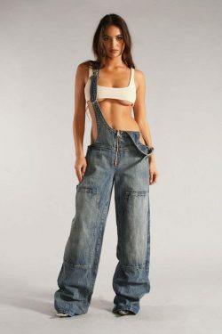 Y2K Aesthetic Loose Casual Cargo Skirt with Wide-Leg Drape - Coquette Fashion for Women