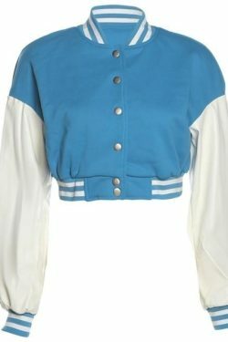 Y2K Aesthetic Lora Oversize Crop Patchwork Baseball Jacket