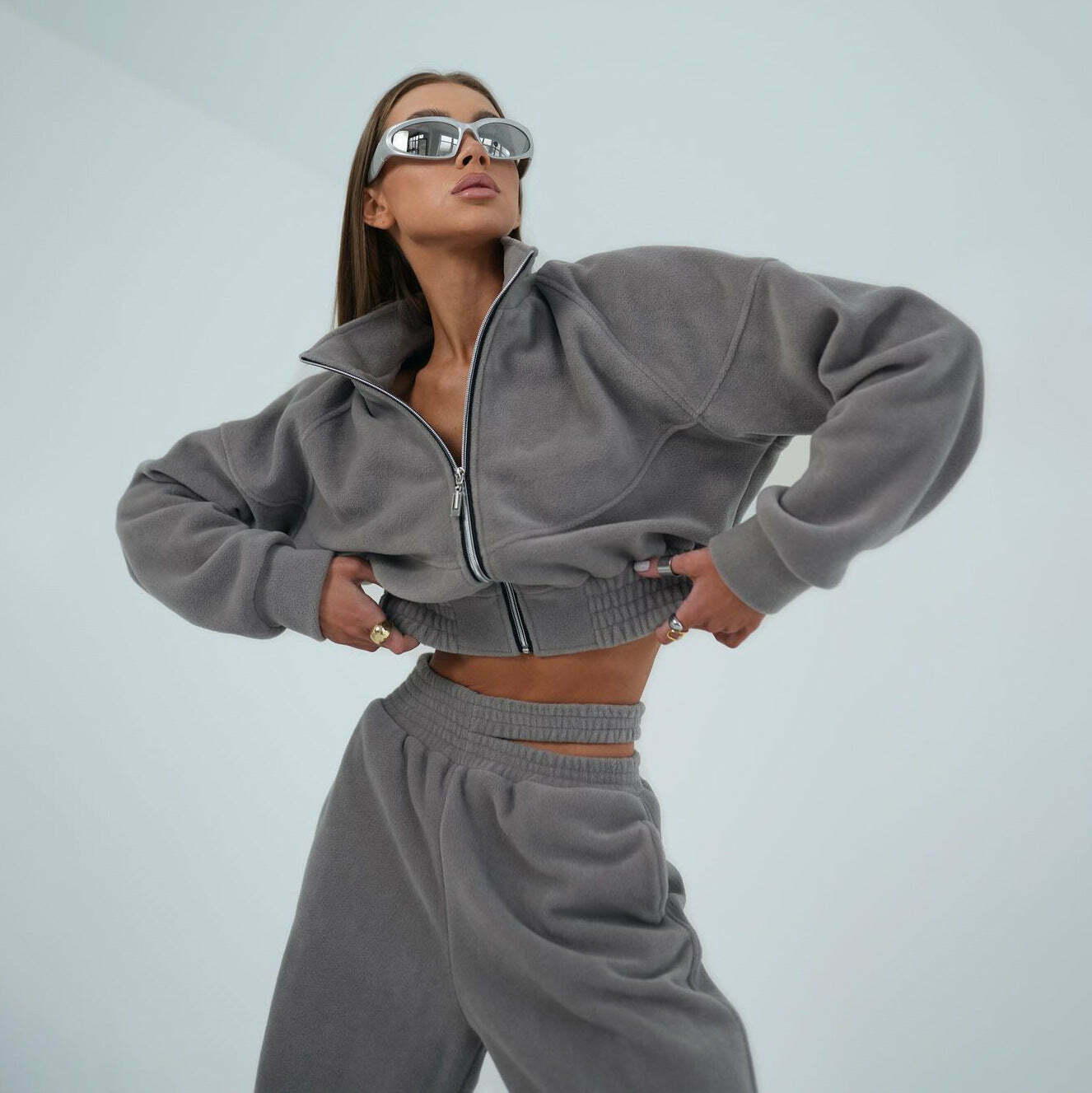 Y2K Aesthetic Lounge Set: Coquette Style Cargo Skirt & Comfy Hoodie for Women - Grunge Fashion