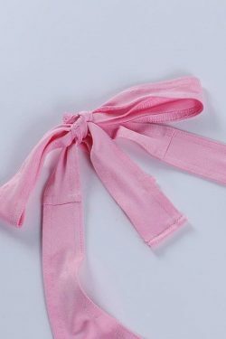 Y2K Aesthetic Lovesick Halter Top: Coquette Style Grunge Fashion Cute Tops & Cargo Skirt