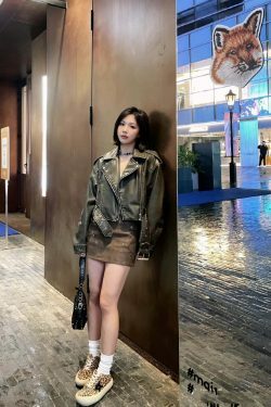 Y2K Aesthetic Maven Faux Leather Jacket - Coquette Grunge with Old Money Elegance