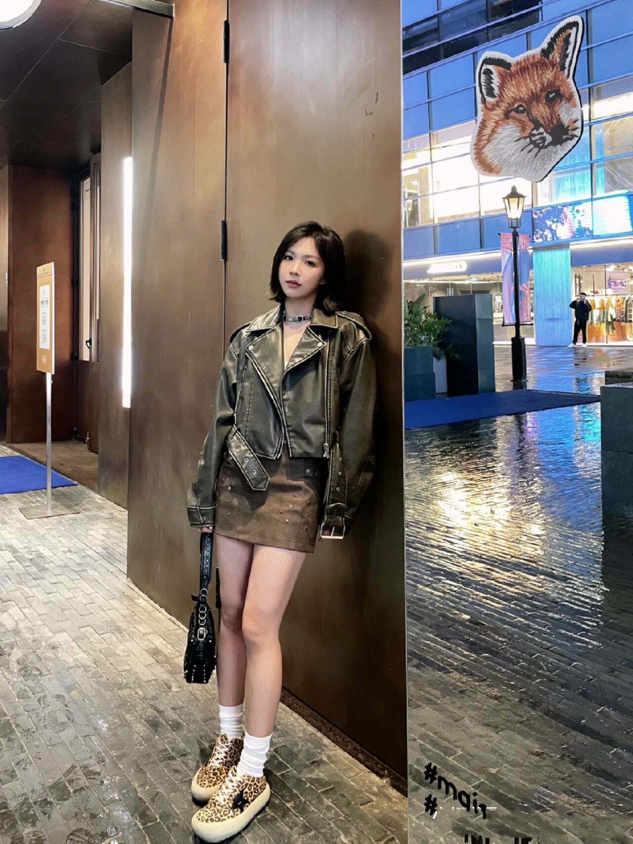 Y2K Aesthetic Maven Faux Leather Jacket - Coquette Grunge with Old Money Elegance Y2K Aesthetic Maven Faux Leather Jacket - Coquette Grunge with Old Money Elegance