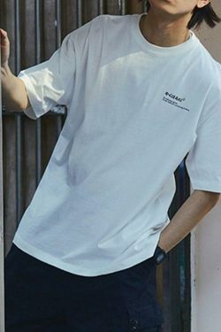 Y2K Aesthetic Men's Kitten Short Sleeve Tee - Coquette Style Grunge Fashion Cute Tops