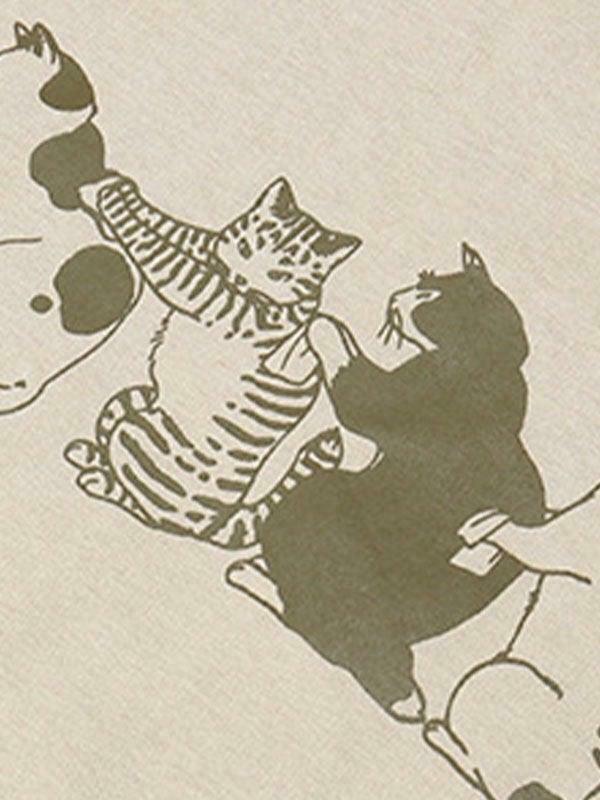 Y2K Aesthetic Men's Kitten Short Sleeve Tee - Coquette Style Grunge Fashion Cute Tops Y2K Aesthetic Men's Kitten Short Sleeve Tee - Coquette Style Grunge Fashion Cute Tops