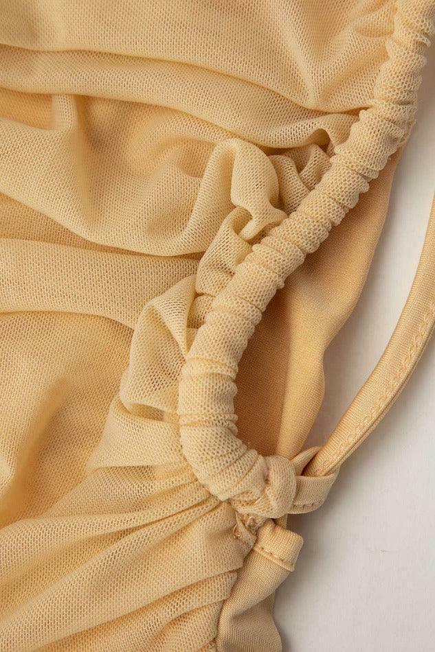 Y2K Aesthetic Mesh Bodysuit with Cross Tie Straps - Coquette & Grunge Style Women's Fashion Y2K Aesthetic Mesh Bodysuit with Cross Tie Straps - Coquette & Grunge Style Women's Fashion