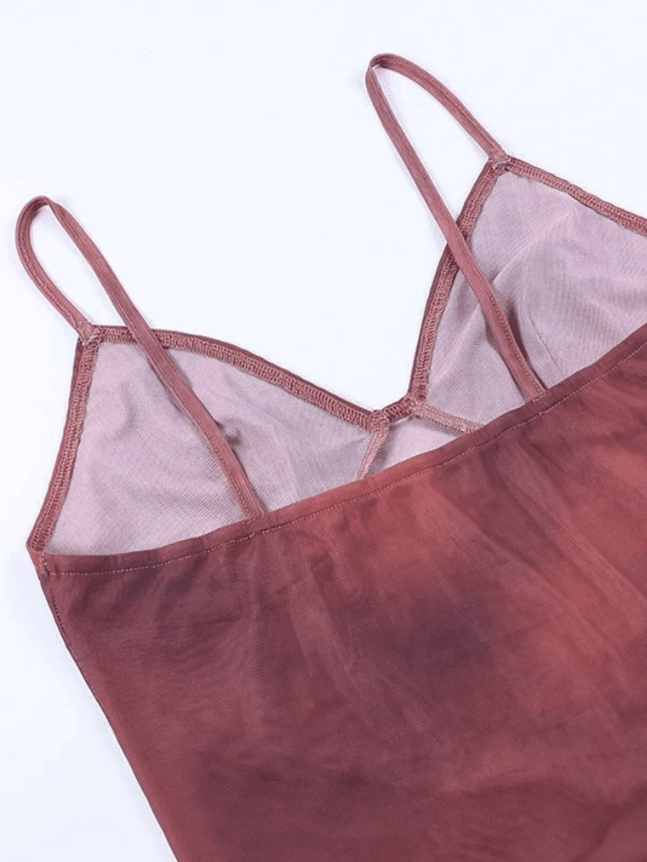 Y2K Aesthetic Mesh Crop Cami: Coquette Grunge Style - Cute Tops, Past Y2K Aesthetic Mesh Crop Cami: Coquette Grunge Style - Cute Tops, Past