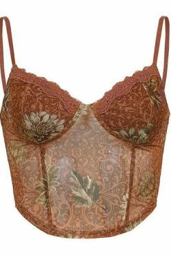 Y2K Aesthetic Mesh Crop Top: Coquette Style Grunge Fashion with Pastel Goth Vibes