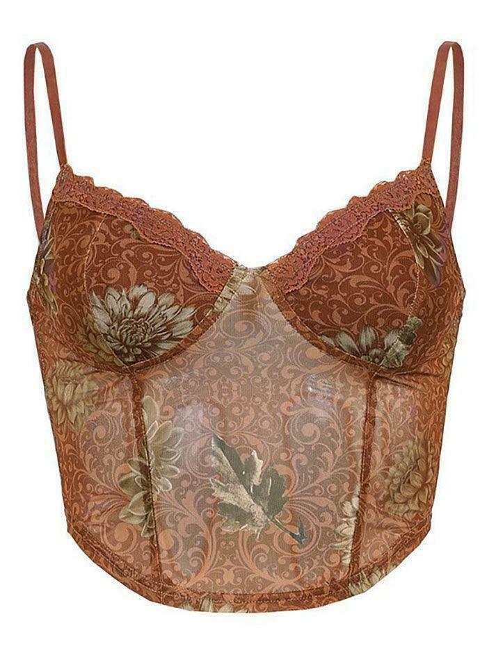 Y2K Aesthetic Mesh Crop Top: Coquette Style Grunge Fashion with Pastel Goth Vibes Y2K Aesthetic Mesh Crop Top: Coquette Style Grunge Fashion with Pastel Goth Vibes