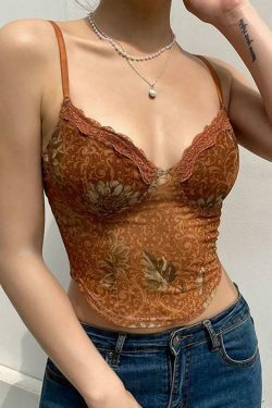 Y2K Aesthetic Mesh Crop Top: Coquette Style Grunge Fashion with Pastel Goth Vibes