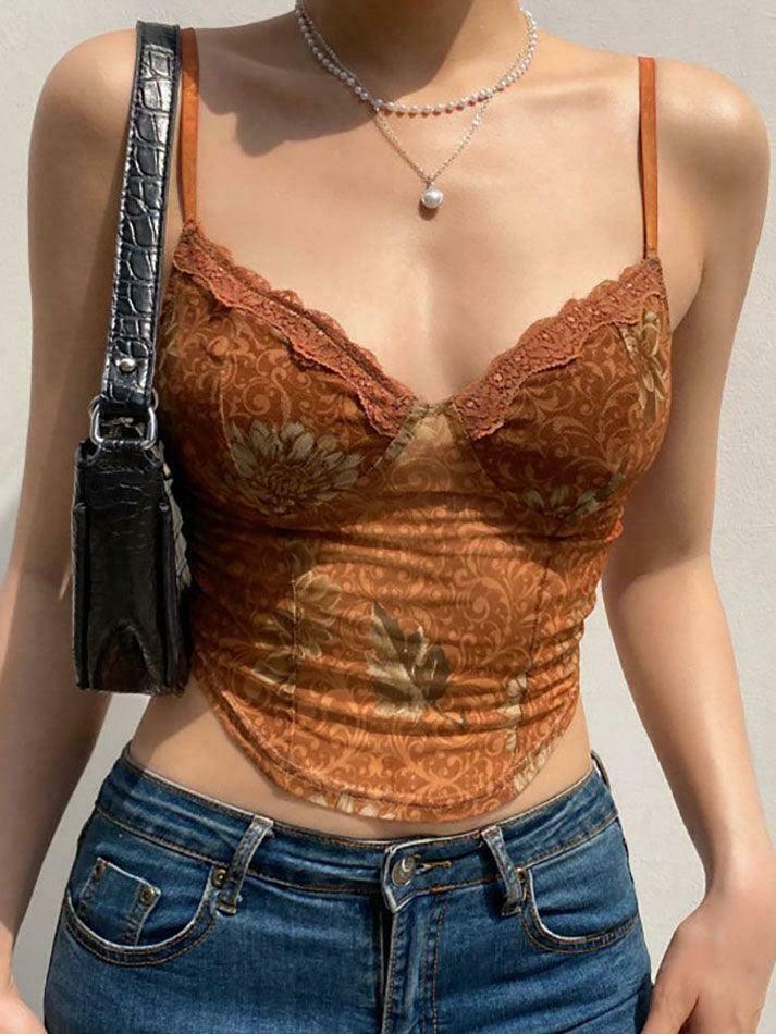 Y2K Aesthetic Mesh Crop Top: Coquette Style Grunge Fashion with Pastel Goth Vibes Y2K Aesthetic Mesh Crop Top: Coquette Style Grunge Fashion with Pastel Goth Vibes