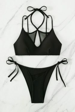 Y2K Aesthetic Mesh Split Swimsuit - Coquette Style Grunge Fashion for Women