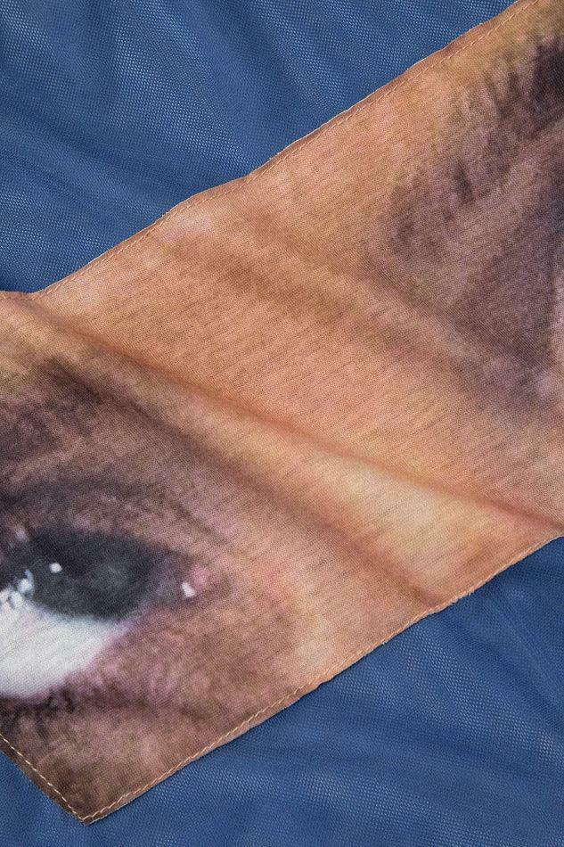 Y2K Aesthetic Mesh T-Shirt with Eye Graphic - Coquette & Grunge Style Women's Fashion Y2K Aesthetic Mesh T-Shirt with Eye Graphic - Coquette & Grunge Style Women's Fashion