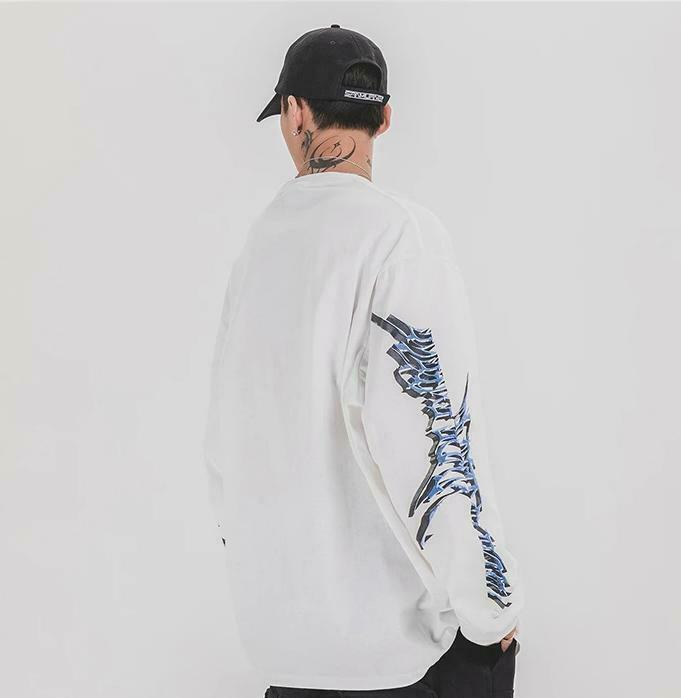 Y2K Aesthetic Metal Graphic Long Sleeve T-Shirt for Women - Coquette & Grunge Style Fashion Y2K Aesthetic Metal Graphic Long Sleeve T-Shirt for Women - Coquette & Grunge Style Fashion