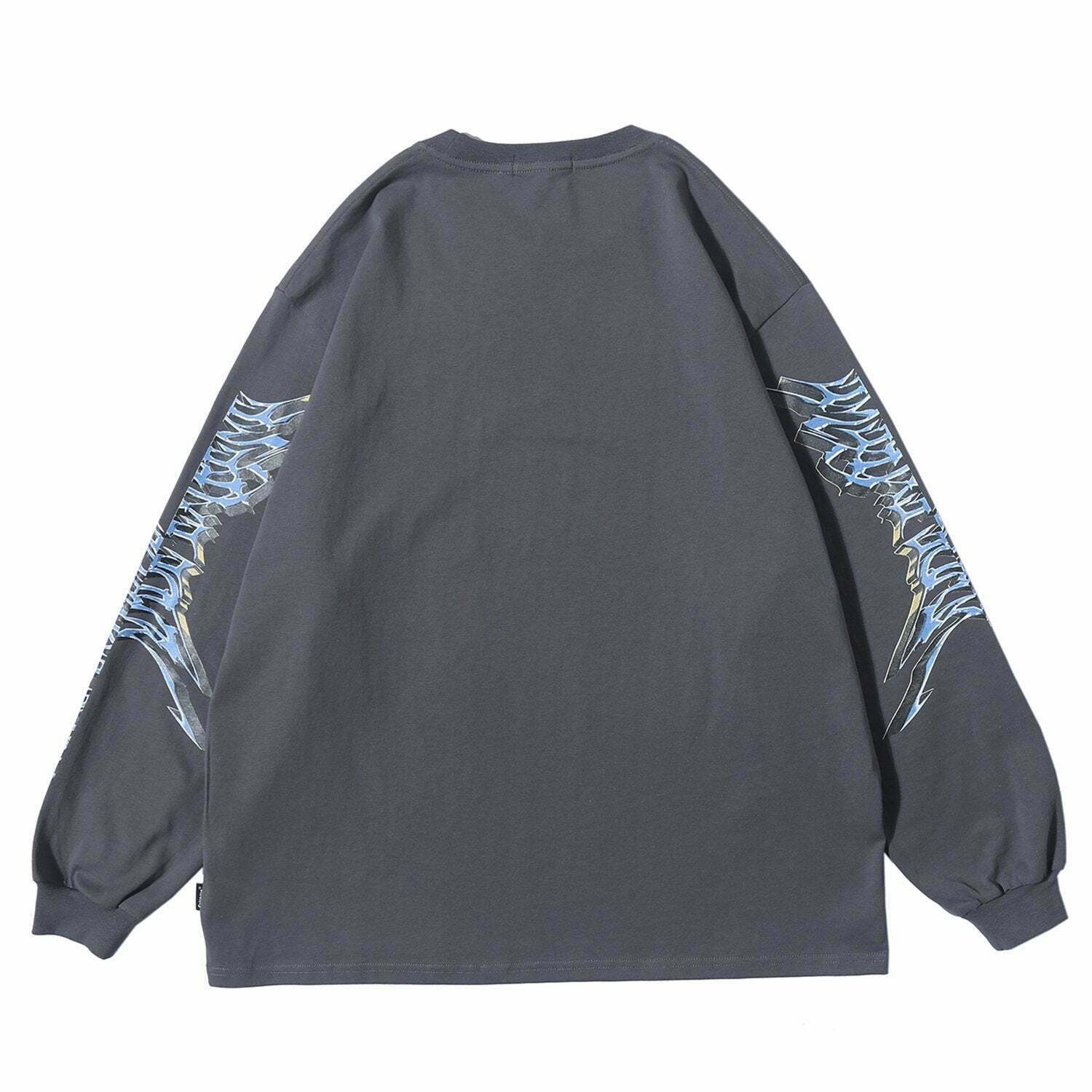 Y2K Aesthetic Metal Graphic Long Sleeve T-Shirt for Women - Coquette & Grunge Style Fashion Y2K Aesthetic Metal Graphic Long Sleeve T-Shirt for Women - Coquette & Grunge Style Fashion