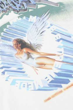 Y2K Aesthetic Metal Graphic Long Sleeve T-Shirt for Women - Coquette & Grunge Style Fashion