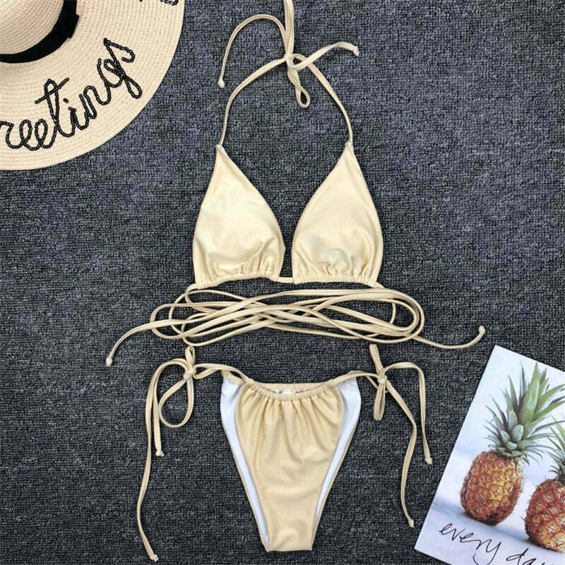 Y2K Aesthetic Micro Bikini Summer Set for Niche Women Fashion Y2K Aesthetic Micro Bikini Summer Set for Niche Women Fashion
