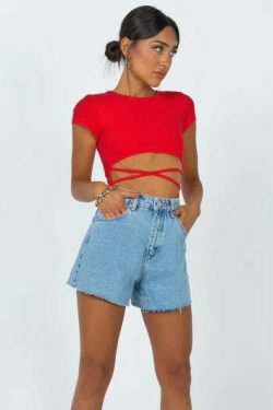 Y2K Aesthetic Middle Strap Hollow Bodysuit for Women - Coquette & Grunge Style Fashion