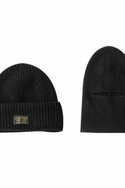 Y2K Aesthetic Mini Beanie/Balaclava - Coquette Grunge Fashion with Cute Tops & Pastel Goth Vibes