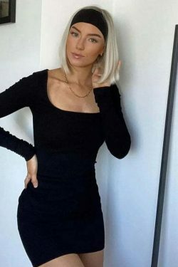 Y2K Aesthetic Mini Bodycon Dress for Women - Coquette Style Grunge Outfit with Pastel Goth Vibes