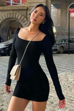 Y2K Aesthetic Mini Bodycon Dress for Women - Coquette Style Grunge Outfit with Pastel Goth Vibes