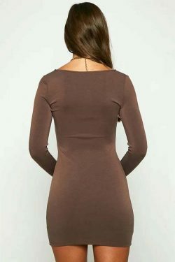 Y2K Aesthetic Mini Bodycon Dress for Women - Coquette Style Grunge Outfit with Pastel Goth Vibes