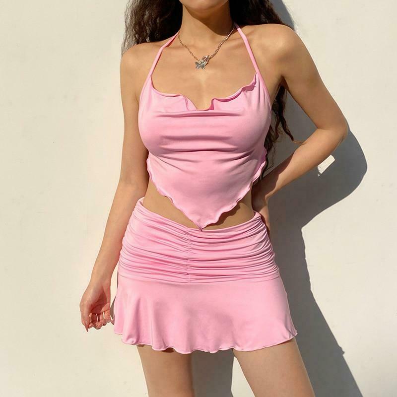 Y2K Aesthetic Mini Skirt: Sexy Soft Girl Summer Style Y2K Aesthetic Mini Skirt: Sexy Soft Girl Summer Style