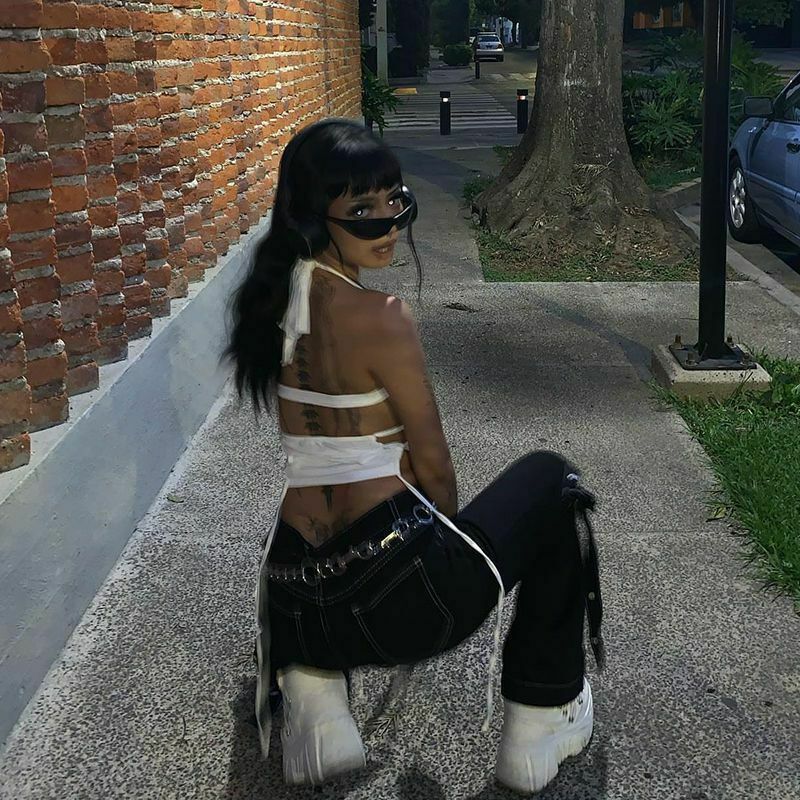 Y2K Aesthetic Morris Bandage Crop Top - Coquette Style Grunge Fashion for Women Y2K Aesthetic Morris Bandage Crop Top - Coquette Style Grunge Fashion for Women