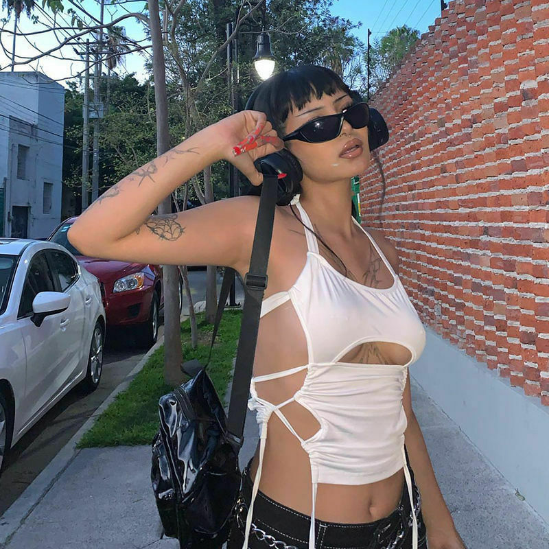 Y2K Aesthetic Morris Bandage Crop Top - Coquette Style Grunge Fashion for Women Y2K Aesthetic Morris Bandage Crop Top - Coquette Style Grunge Fashion for Women