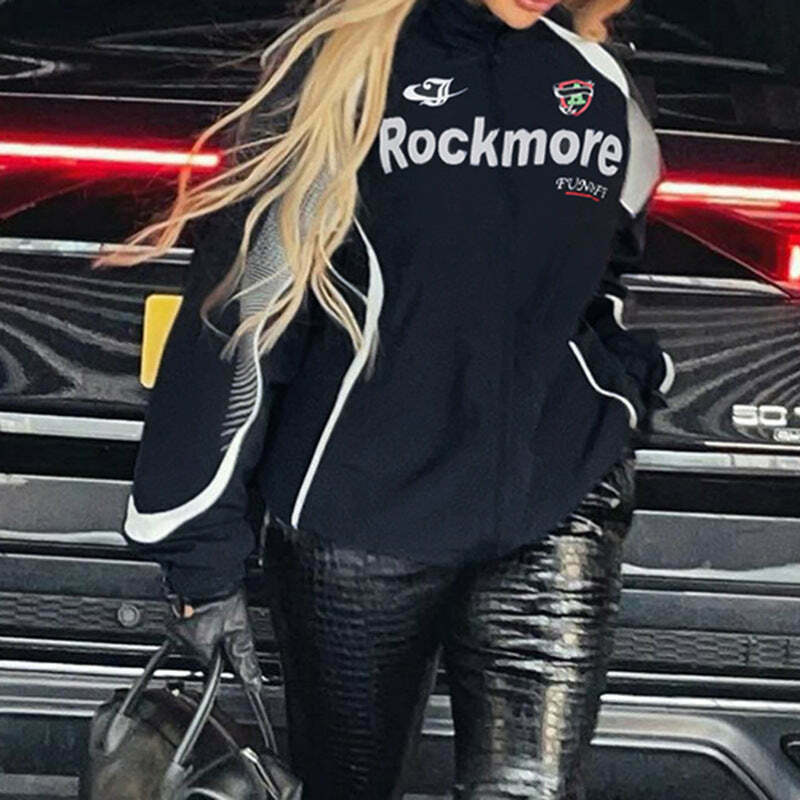 Y2K Aesthetic Motorcycle Jacket with Coquette Style and Grunge Vibes Y2K Aesthetic Motorcycle Jacket with Coquette Style and Grunge Vibes