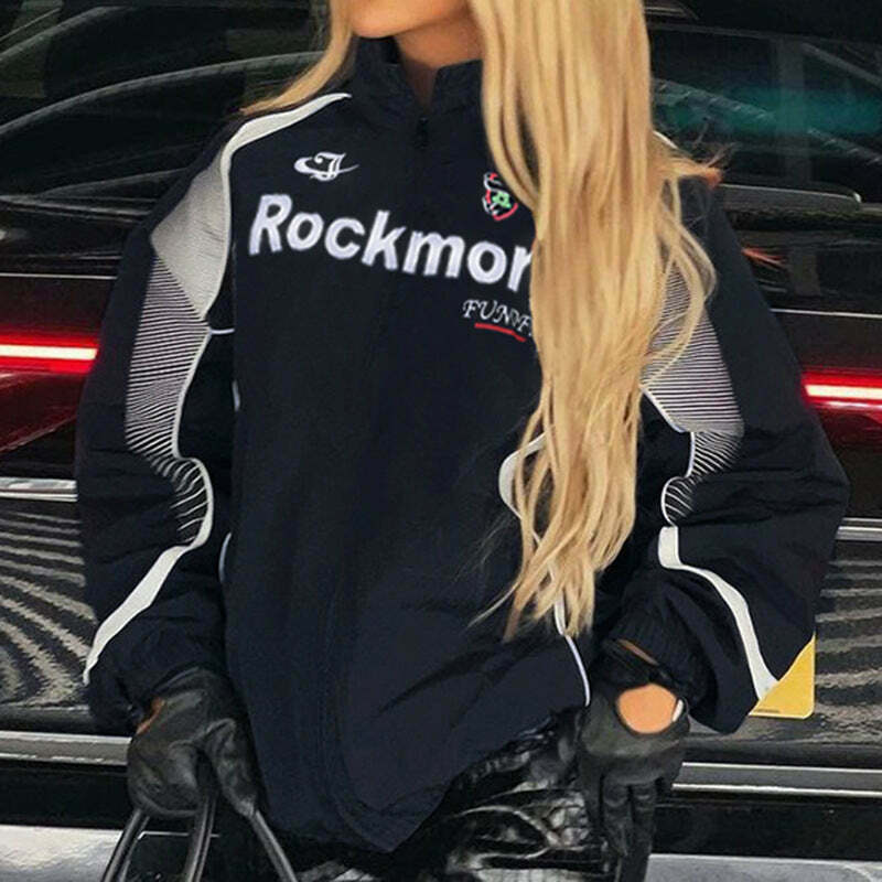 Y2K Aesthetic Motorcycle Jacket with Coquette Style and Grunge Vibes Y2K Aesthetic Motorcycle Jacket with Coquette Style and Grunge Vibes