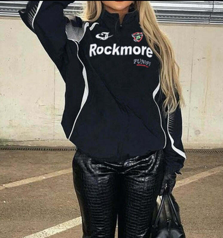 Y2K Aesthetic Motorcycle Jacket with Coquette Style and Grunge Vibes Y2K Aesthetic Motorcycle Jacket with Coquette Style and Grunge Vibes