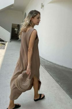 Y2K Aesthetic Mystic Threads Tank Dress - Coquette & Grunge Style Women's Fashion