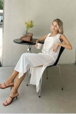 Y2K Aesthetic Mystic Threads Tank Dress - Coquette & Grunge Style Women's Fashion