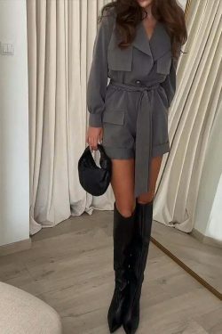 Y2K Aesthetic Oblique Shoulder Waist Slim Jumpsuit for Women - Coquette Grunge Fashion