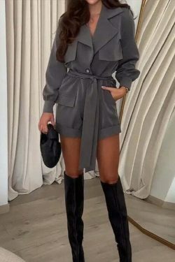 Y2K Aesthetic Oblique Shoulder Waist Slim Jumpsuit for Women - Coquette Grunge Fashion