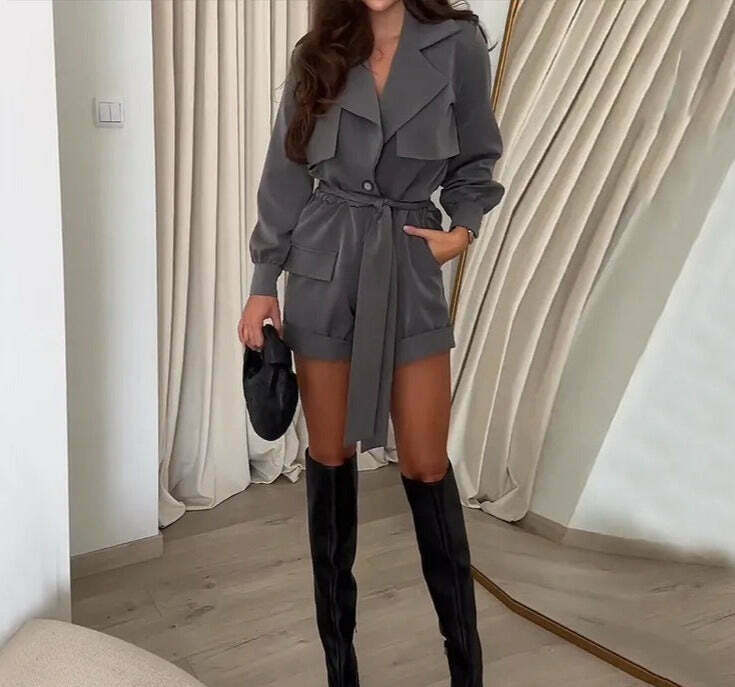 Y2K Aesthetic Oblique Shoulder Waist Slim Jumpsuit for Women - Coquette Grunge Fashion Y2K Aesthetic Oblique Shoulder Waist Slim Jumpsuit for Women - Coquette Grunge Fashion