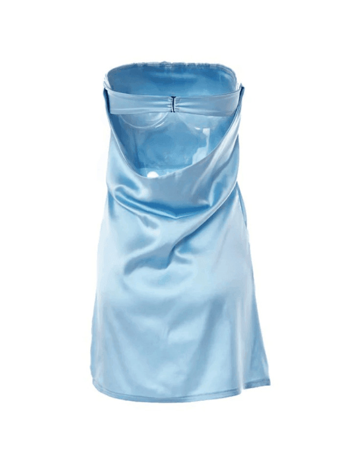 Y2K Aesthetic Off-Neck Tube Top Dress - Coquette Grunge with Pastel Goth Vibes Y2K Aesthetic Off-Neck Tube Top Dress - Coquette Grunge with Pastel Goth Vibes