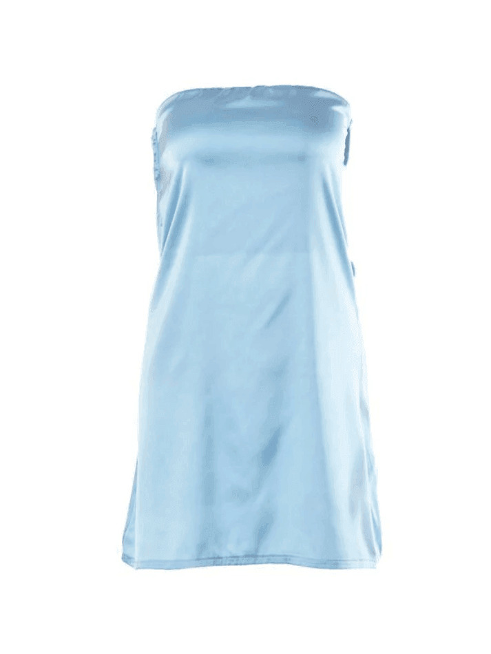 Y2K Aesthetic Off-Neck Tube Top Dress - Coquette Grunge with Pastel Goth Vibes Y2K Aesthetic Off-Neck Tube Top Dress - Coquette Grunge with Pastel Goth Vibes